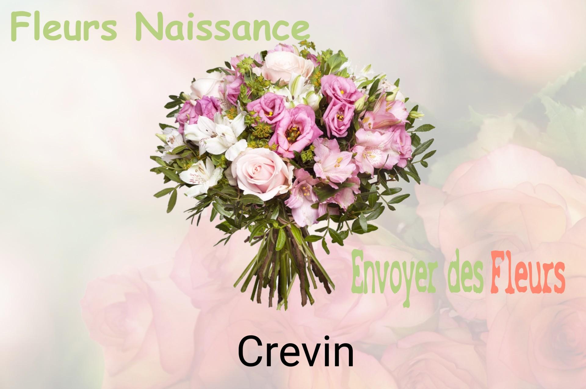 Bouquet de fleurs de naissance livré à Crevin